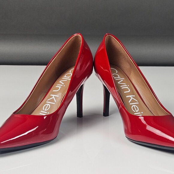 Calvin Klein Women's Gayle 2 Pump Red Shiny - Picture 3 of 16